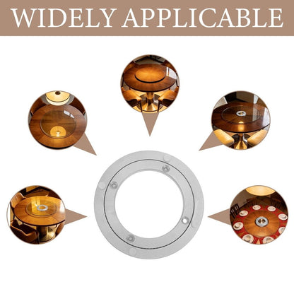 Heavy Duty Silent Rotating Aluminum Alloy Plate Stand for Dining Table, and Smooth