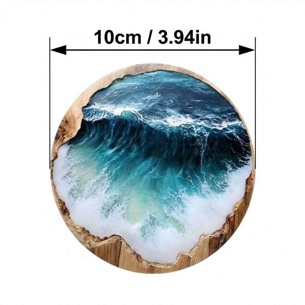 4-Piece Wooden Heat Resistant Table Mats and Coasters for Drinks and Dishes Non-Slip Protective Pad Set for Hot Pots Pans and Plates for Kitchen and Dining Tables