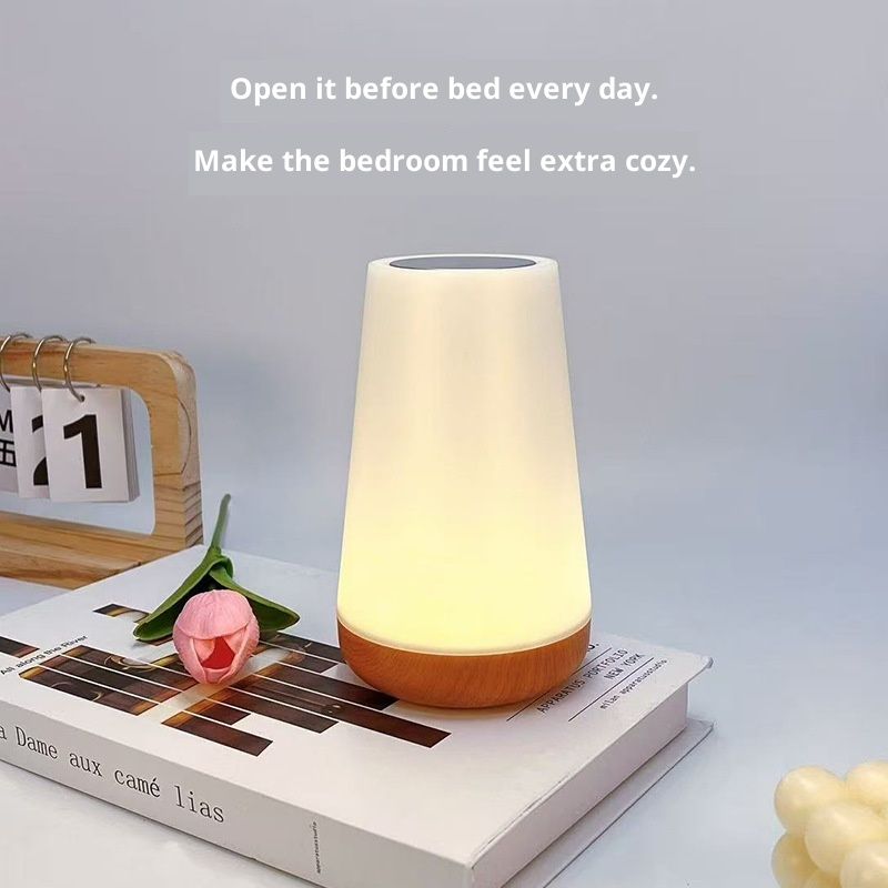 Touch Night Light for Kids: Dimmable LED Nursery Lamp for Baby - Eye-Caring Soft Warm White Light USB Rechargeable Portable Bedside for Toddlers Bedroom Living Room