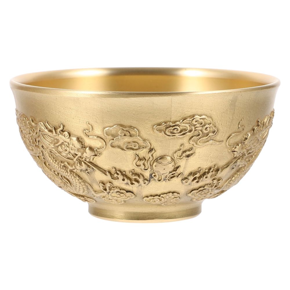 Golden Copper Bowl 1Set for Living Room Display and Tabletop Adornment