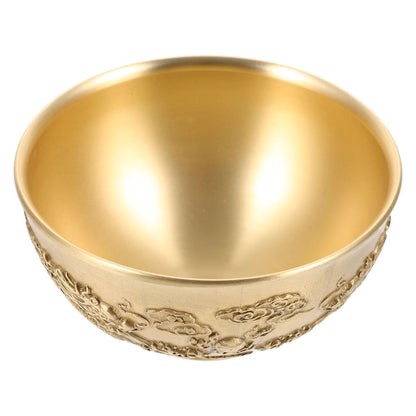 Golden Copper Bowl 1Set for Living Room Display and Tabletop Adornment