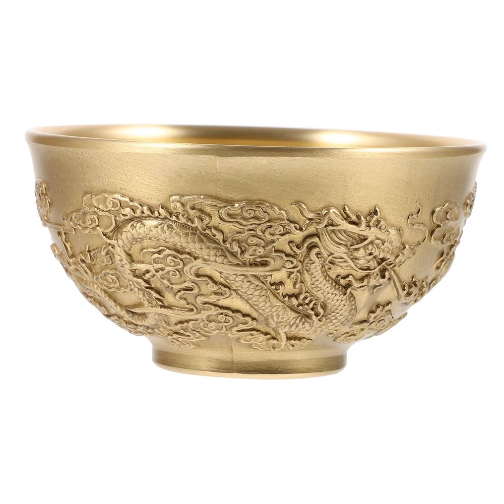 Golden Copper Bowl 1Set for Living Room Display and Tabletop Adornment