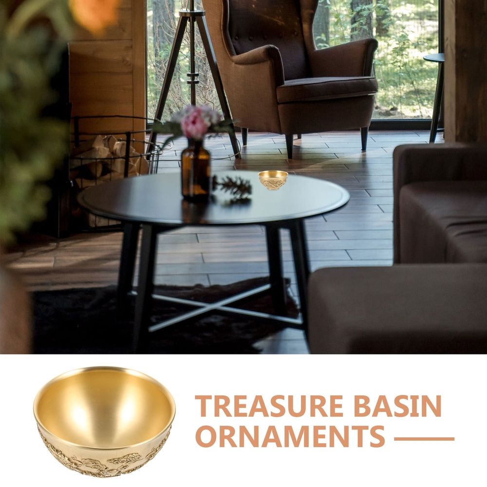 Golden Copper Bowl 1Set for Living Room Display and Tabletop Adornment