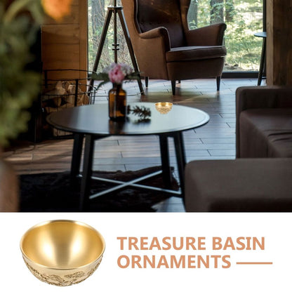 Golden Copper Bowl 1Set for Living Room Display and Tabletop Adornment