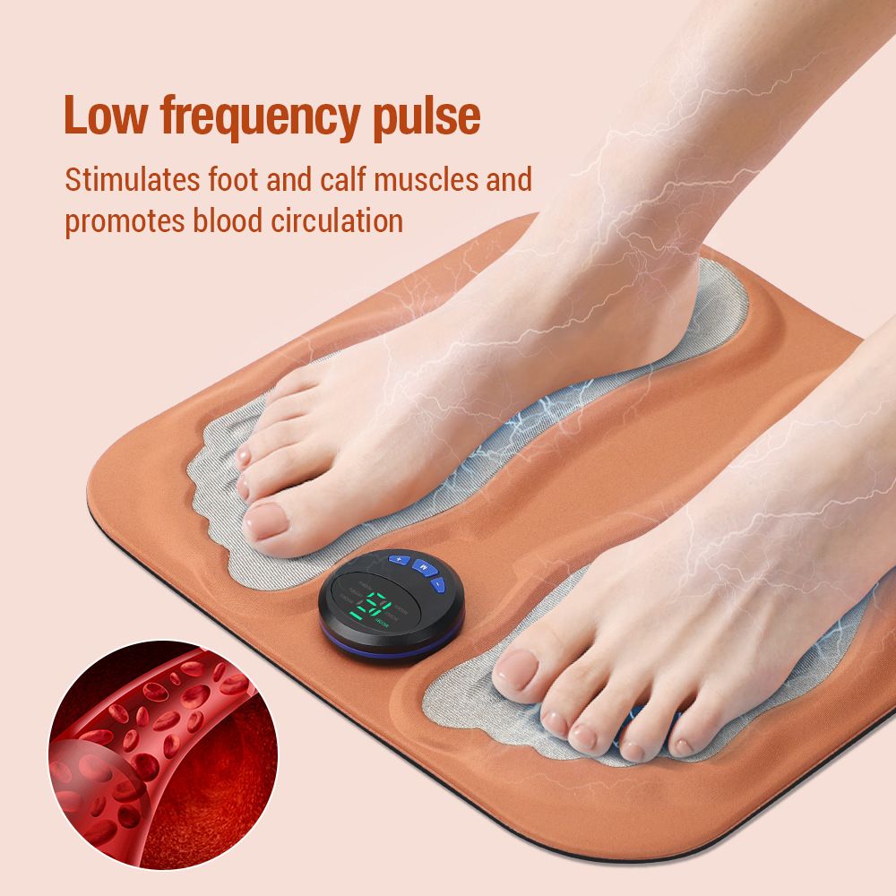 Portable Foot Massager for Tired Feet -6 Massage Modes,Pulse & Deep Tissue Relief, Travel-Friendly Comfort with remote control