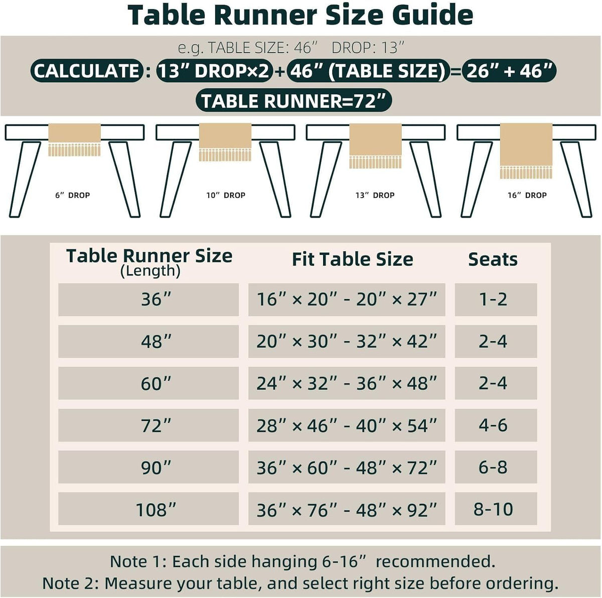 Boho Table Runner for Thanksgiving Fall Christmas Home Decor with Tassels 72 Inches Long Pottery barn Furniture Farmhouse Rustic Macrame Burlap Table Decoration for Living Room (12x72 Inches)