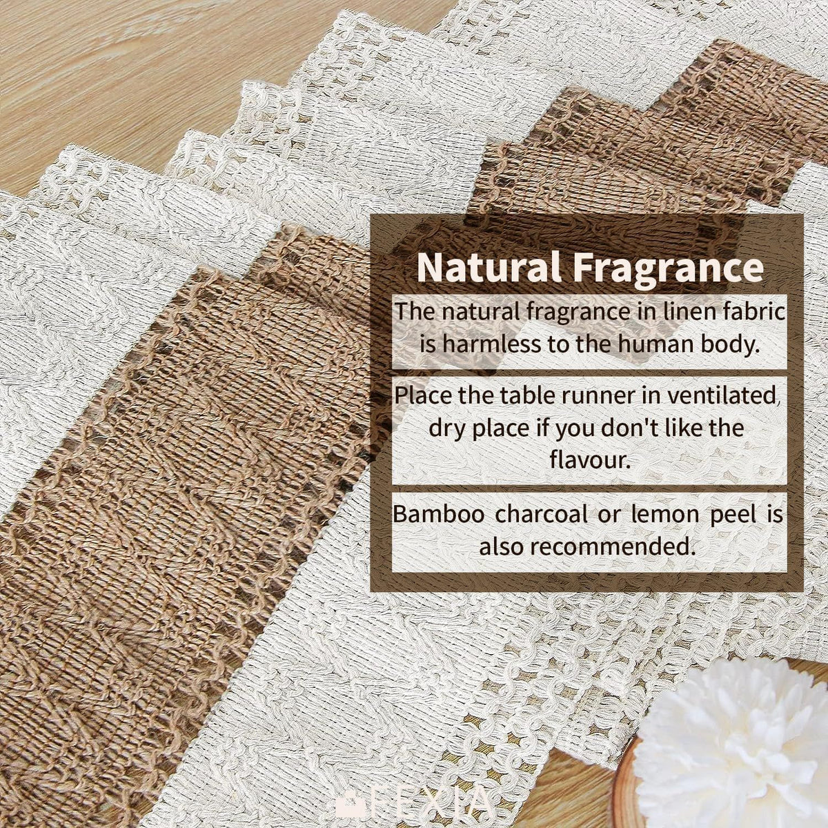 Boho Table Runner for Thanksgiving Fall Christmas Home Decor with Tassels 72 Inches Long Pottery barn Furniture Farmhouse Rustic Macrame Burlap Table Decoration for Living Room (12x72 Inches)