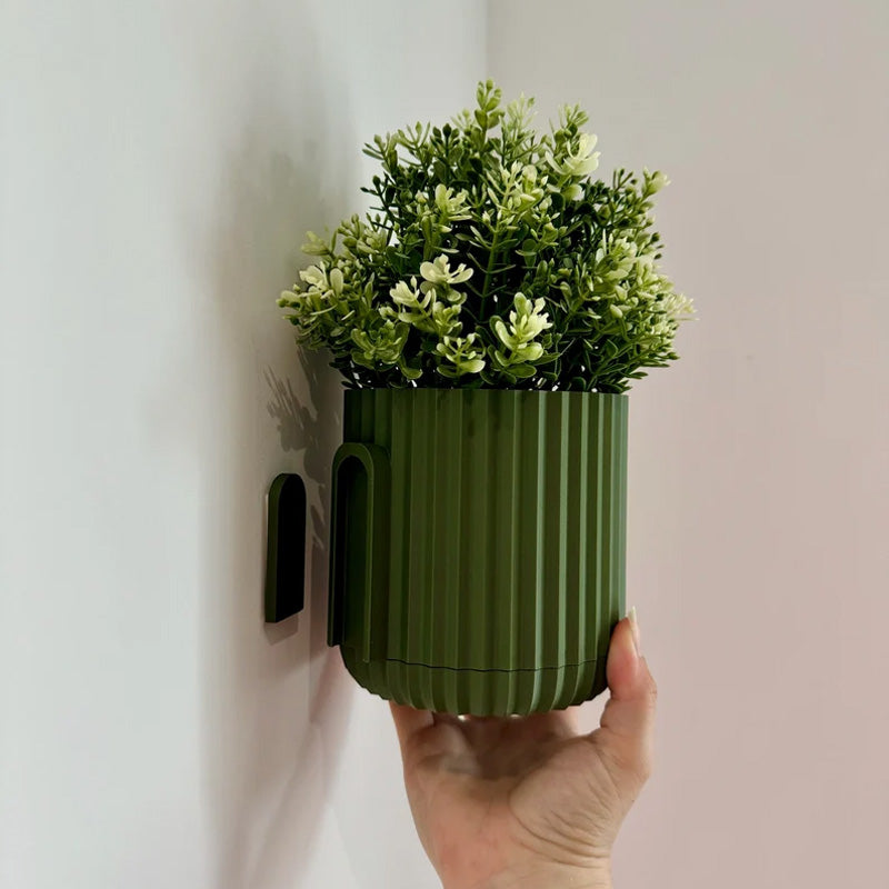 Modern Minimalist Mounted Planter, Indoor, Hidden Wall Mount, Home Decor, Home Gift, Wall Planter, Hidden Drip Tray