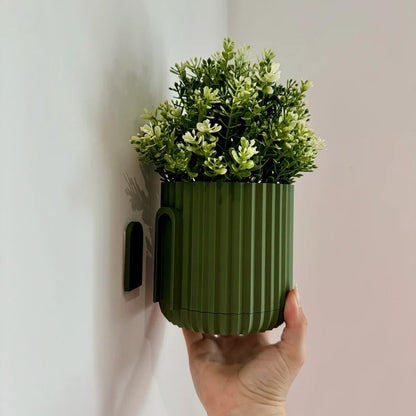 Modern Minimalist Mounted Planter, Indoor, Hidden Wall Mount, Home Decor, Home Gift, Wall Planter, Hidden Drip Tray
