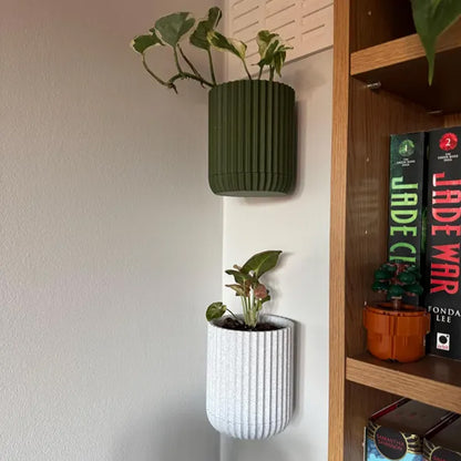 Modern Minimalist Mounted Planter, Indoor, Hidden Wall Mount, Home Decor, Home Gift, Wall Planter, Hidden Drip Tray