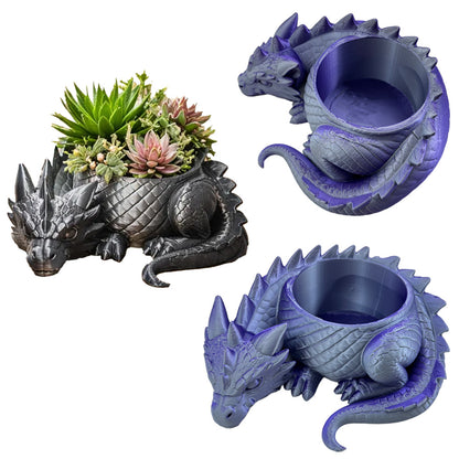 Sleeping Dragon Bowl, Fantasy Home Decor 3D Printed,Sleeping Dragon Flowerpot,Dragon Lover Gifts