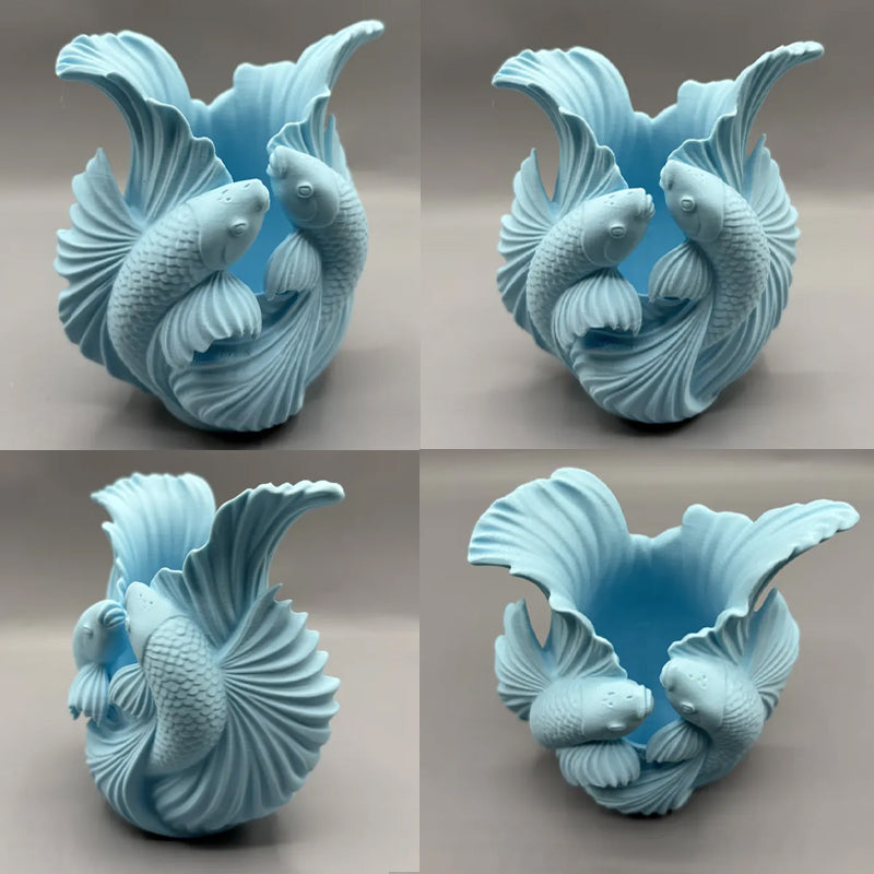 Biomorphic Flowing Sculptural Vase - Organic Wavy Modern Home Decor