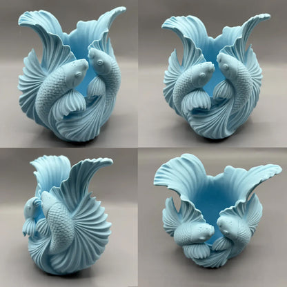 Biomorphic Flowing Sculptural Vase - Organic Wavy Modern Home Decor
