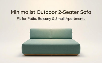 Nordic Minimalist Outdoor 2-Seater Fabric Sofa