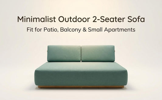 Nordic Minimalist Outdoor 2-Seater Fabric Sofa