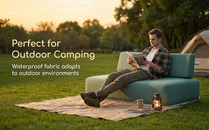 Nordic Minimalist Outdoor 2-Seater Fabric Sofa