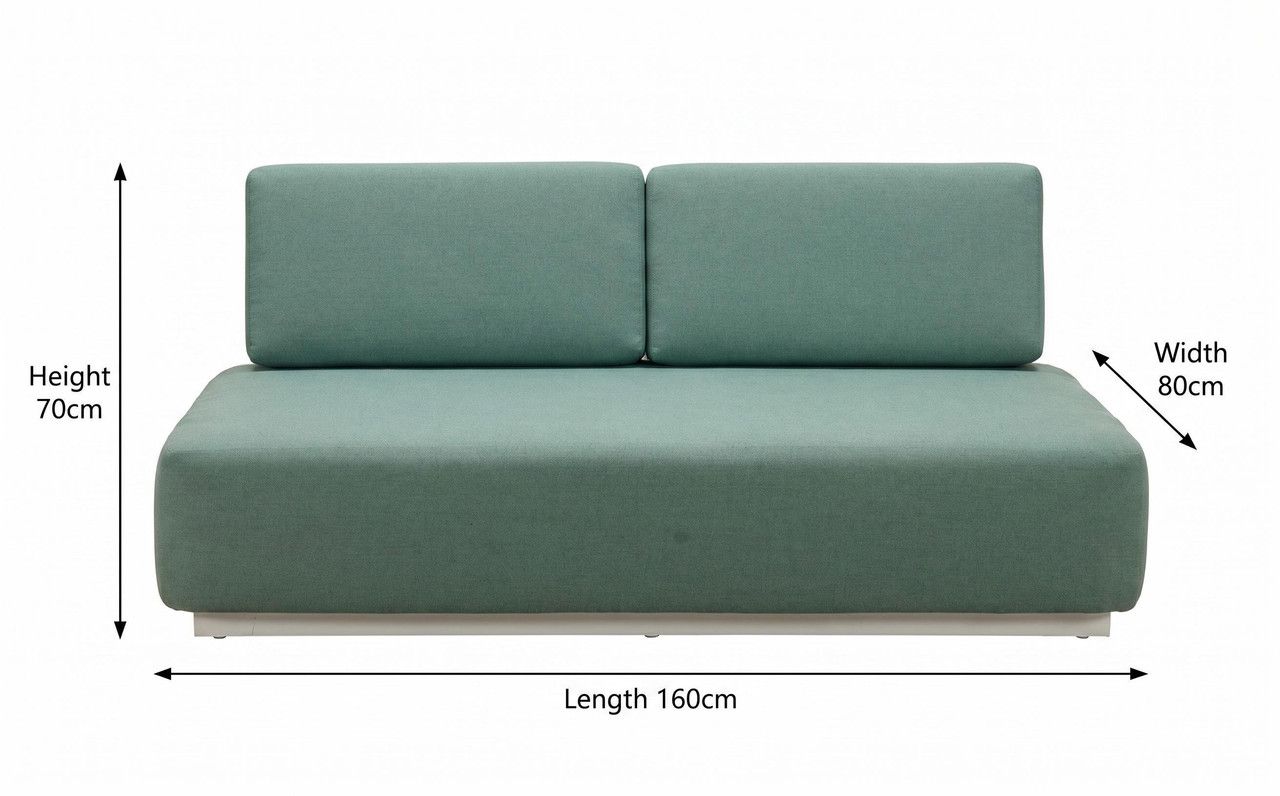 Nordic Minimalist Outdoor 2-Seater Fabric Sofa