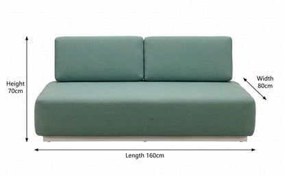 Nordic Minimalist Outdoor 2-Seater Fabric Sofa