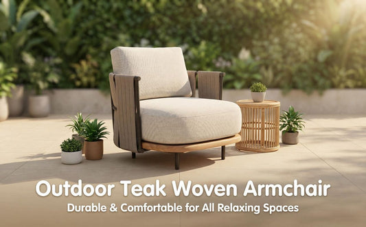 Woven Armrest Single Outdoor Sofa
