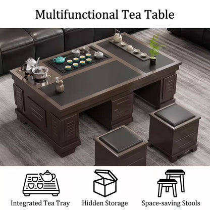 1.3m New Chinese Style Walnut Kung Fu Tea Table