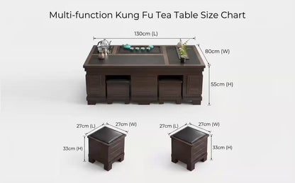 1.3m New Chinese Style Walnut Kung Fu Tea Table