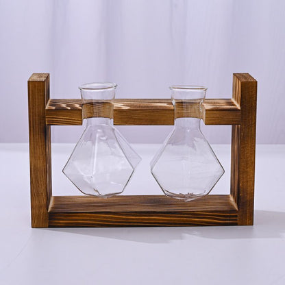 HydroponicWoodenFramewithSnap-On-Heart-ShapedSingleBottle