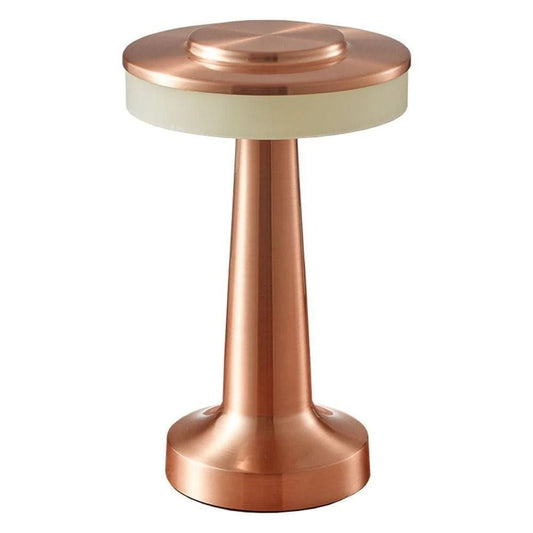 3-Color Dimmable LED Tap Light Red Bronze Dumbbell E Style, USB Charging Retro Vibe, Lounge Bar Counter Atmosphere Lamp, Recommended Christmas Holiday Gift
