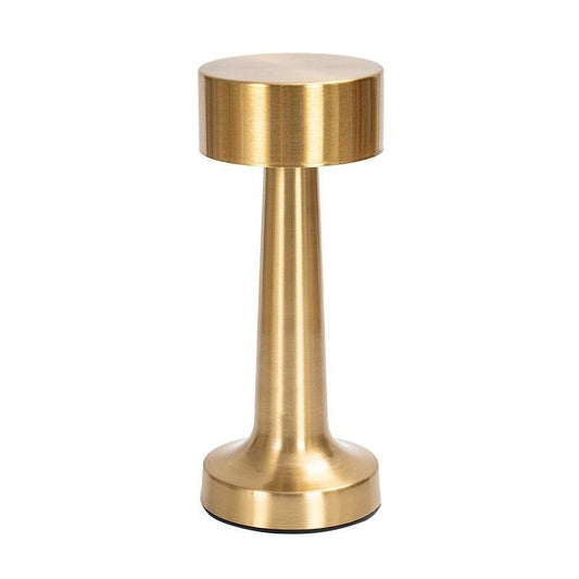 3-Color Dimmable LED Mini Lamp Gold Dumbbell A Style, USB Charging Compact Metal, Bedside Portable Night Light, Great Christmas Present
