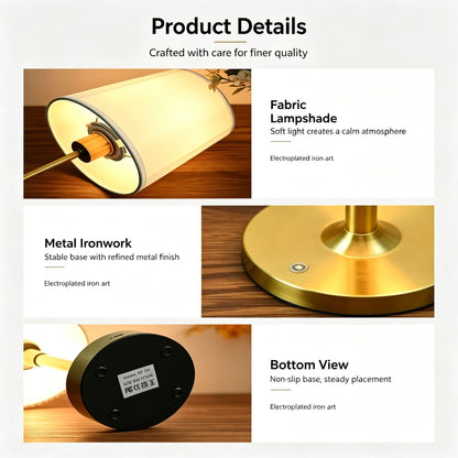 2000mAh Gold D1 Retractable Basic Lamp | Christmas Budget Entry Gift