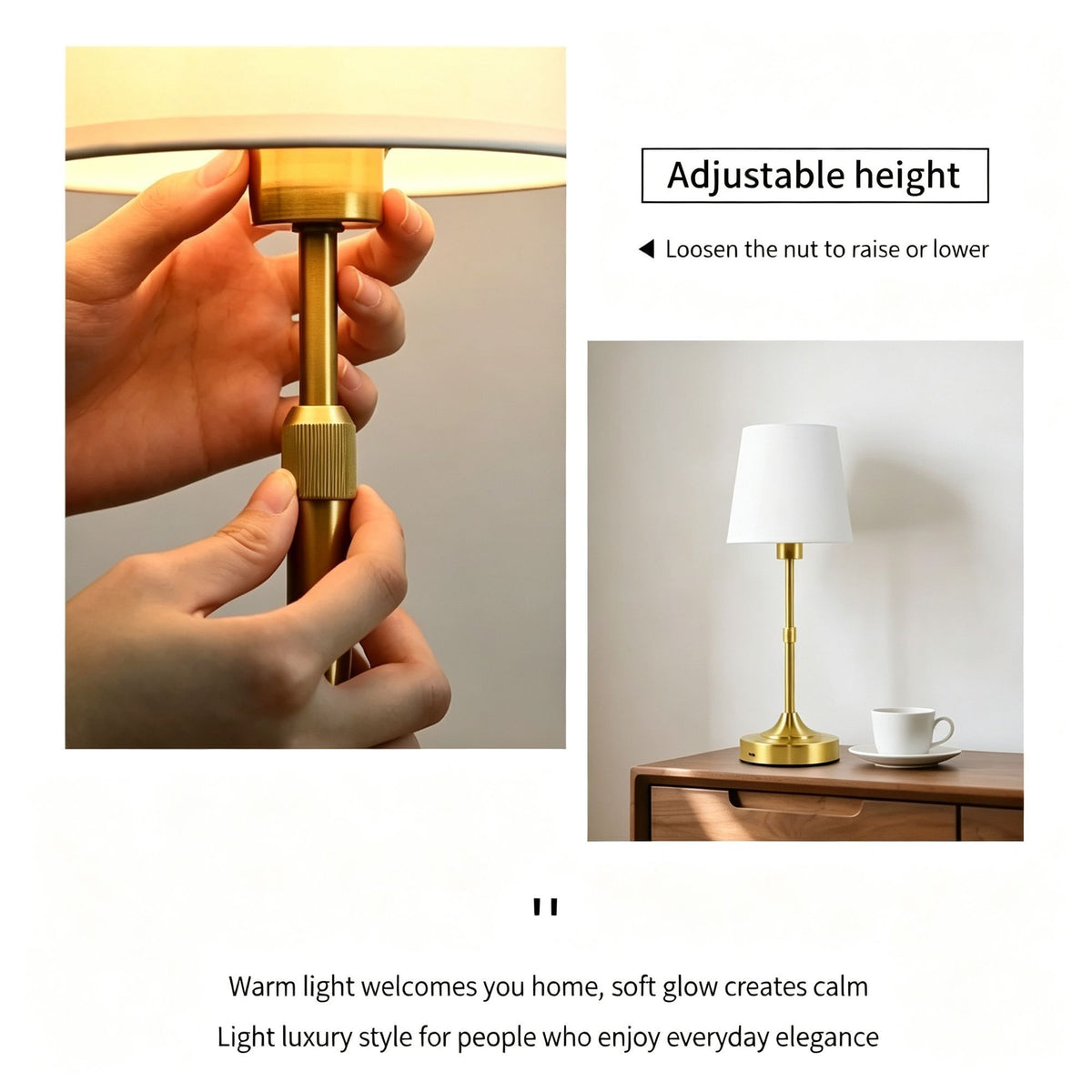 2000mAh Gold B1 Retractable Basic Light | Christmas Daily Use Choice