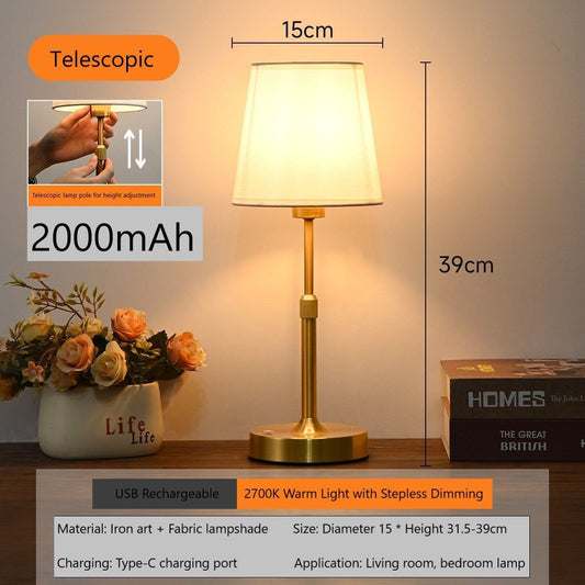 2000mAh Gold A1 Retractable Mini Lamp | Christmas Dorm Room Gift