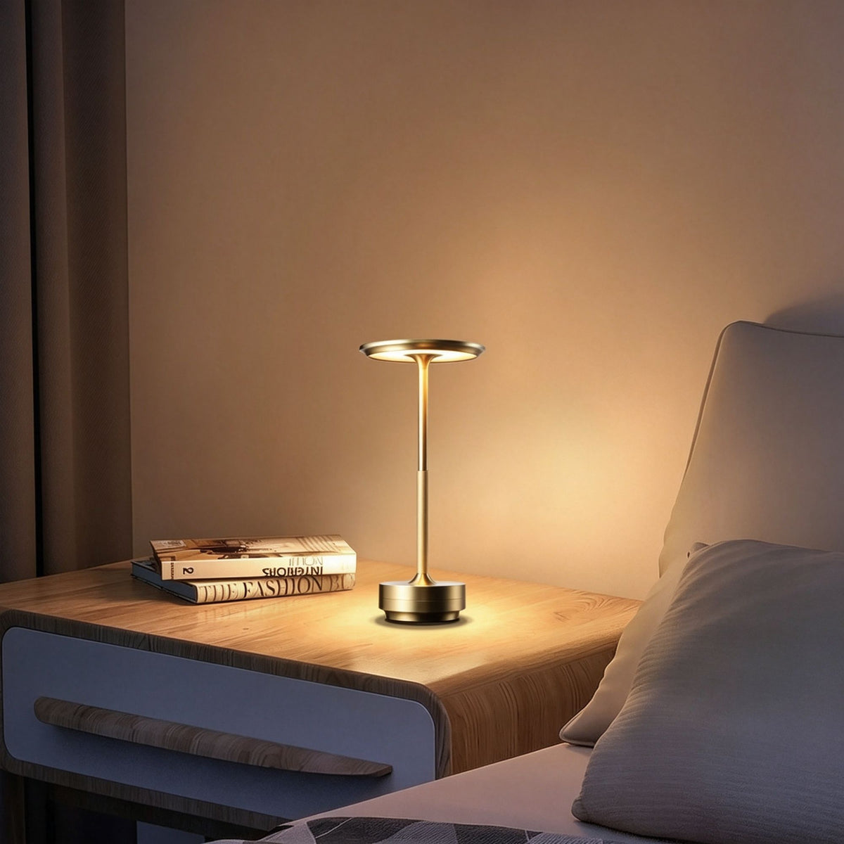 A Flat 2000mAh Black | Minimalist Night Light | Christmas Minimal Bedroom Decor