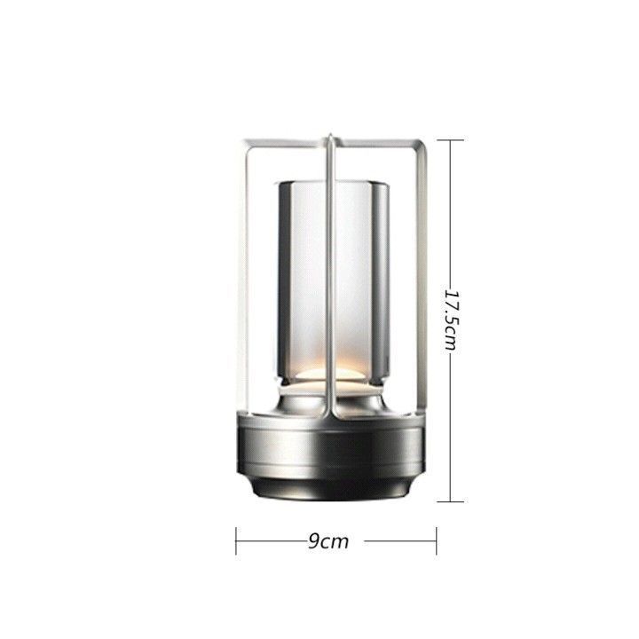 Plastic Shelf Lamp Silver Grey | Modern Plastic Desk Lamp | Christmas Casual Decor Pick