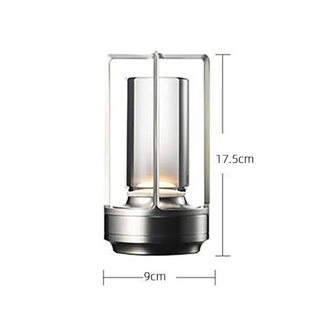B Aluminum Shelf Lamp Silver | Modern Aluminum Bedside Lamp | Christmas Sleek Bedroom Light