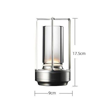 B Aluminum Shelf Lamp Silver | Modern Aluminum Bedside Lamp | Christmas Sleek Bedroom Light