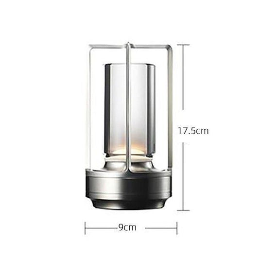 B Aluminum Shelf Lamp Silver | Modern Aluminum Bedside Lamp | Christmas Sleek Bedroom Light