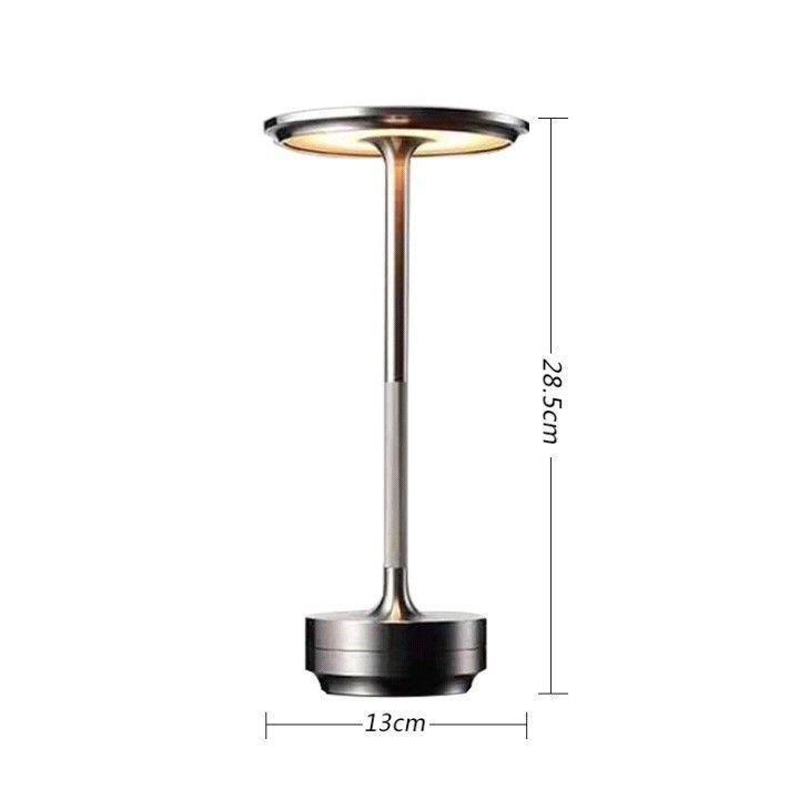 A Flat 1200mAh Silver | Mini Portable Table Lamp | Christmas Compact Carry Light