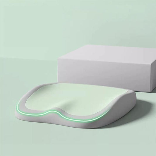 Seat Cushion, Green‑Grey Spliced