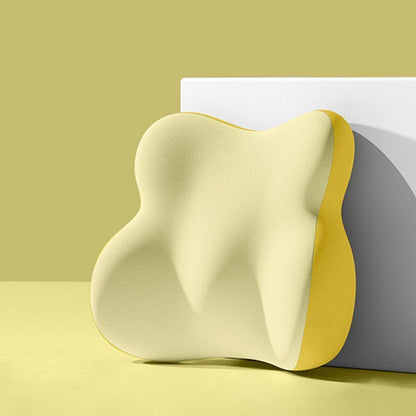 Lumbar Support Pillow, Dual‑Yellow Spliced