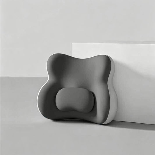 Upgraded Lumbar Support Pillow, Dual‑Tone Grey