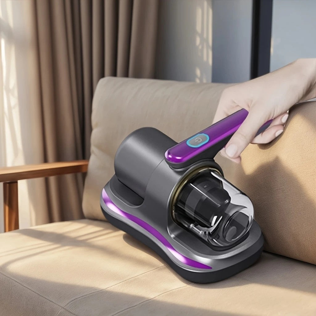 Blue Wireless Mite Removal Vacuum: Blue Light Sterilization, Deep Cleaning for Beds & Cars, Long Battery Life, One-Touch Purity