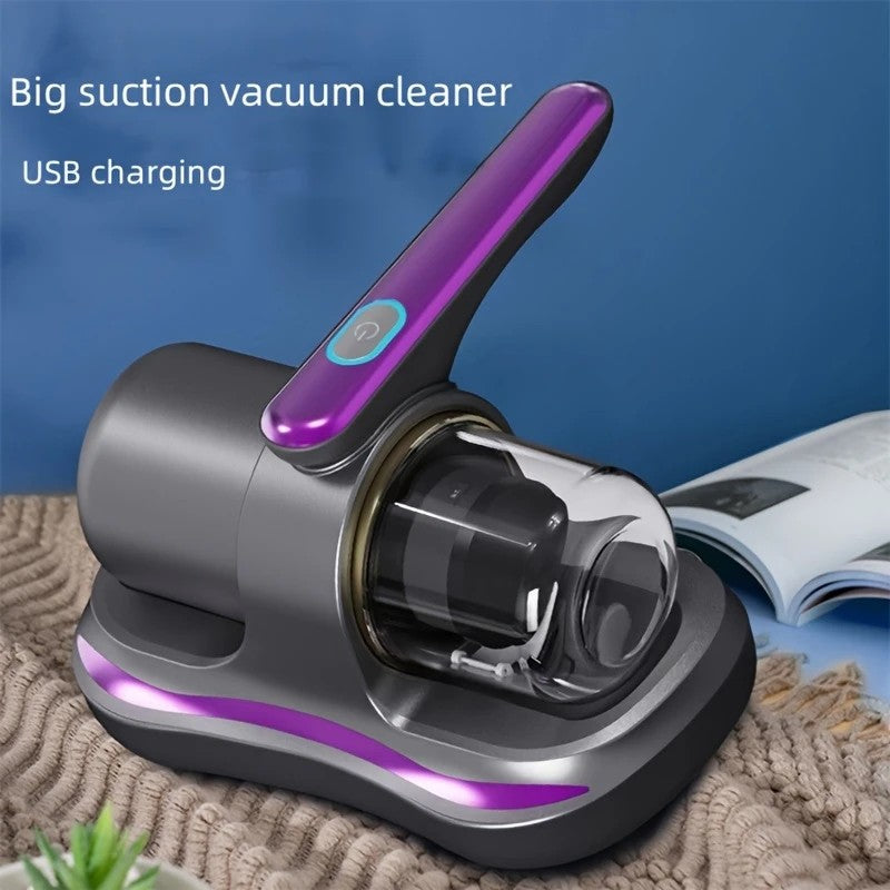 Blue Wireless Mite Removal Vacuum: Blue Light Sterilization, Deep Cleaning for Beds & Cars, Long Battery Life, One-Touch Purity