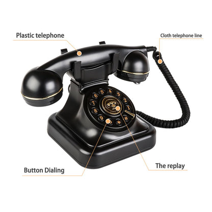 European Retro Desktop Phone: Classic look meets modern utility, free from digital distractions, perfect for home and office, reviving elegant call moments.