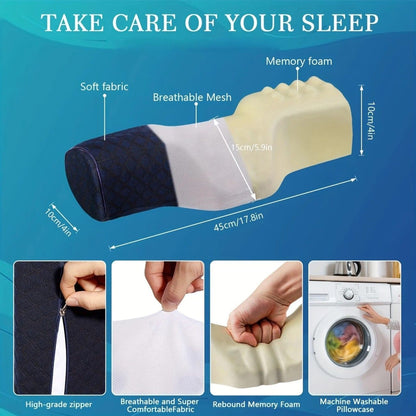 Ergonomic Multi-Purpose Neck Pillow, Memory Foam Support, Breathable and Washable, Versatile Use, Ideal Companion for Office Rest and Home Sleep.