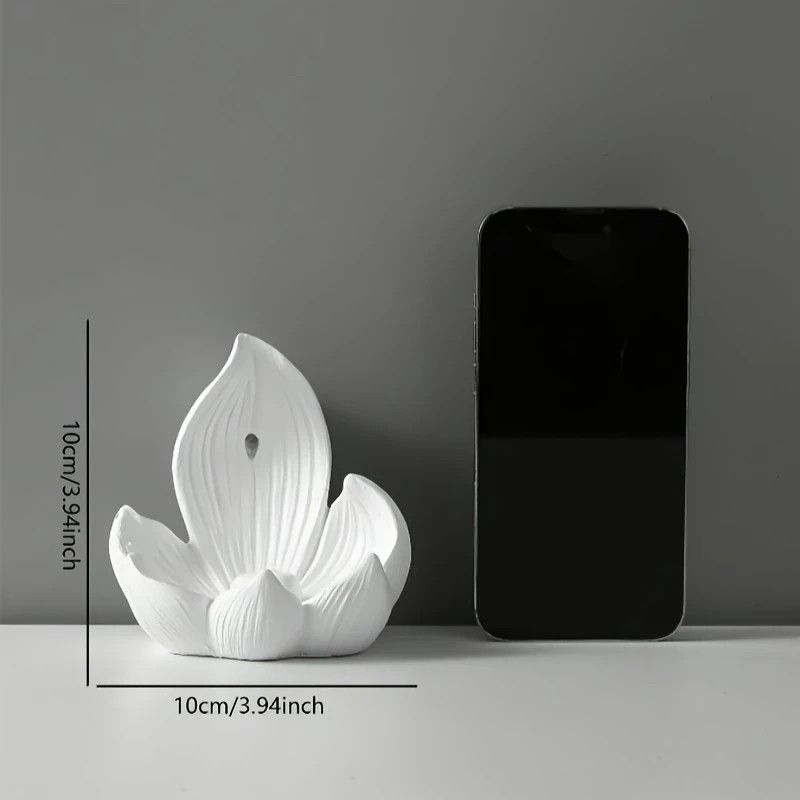 One lotus-shaped incense cone, a multifunctional home decoration piece, suitable for yoga and meditation.(golden)