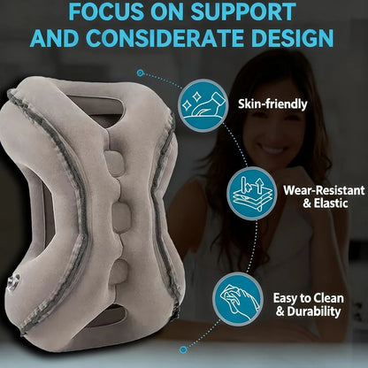 Inflatable Travel Pillow | Multi-Scene Ergonomic Design, 3-Second Inflate/Deflate, Relieves Travel Fatigue.BLUE