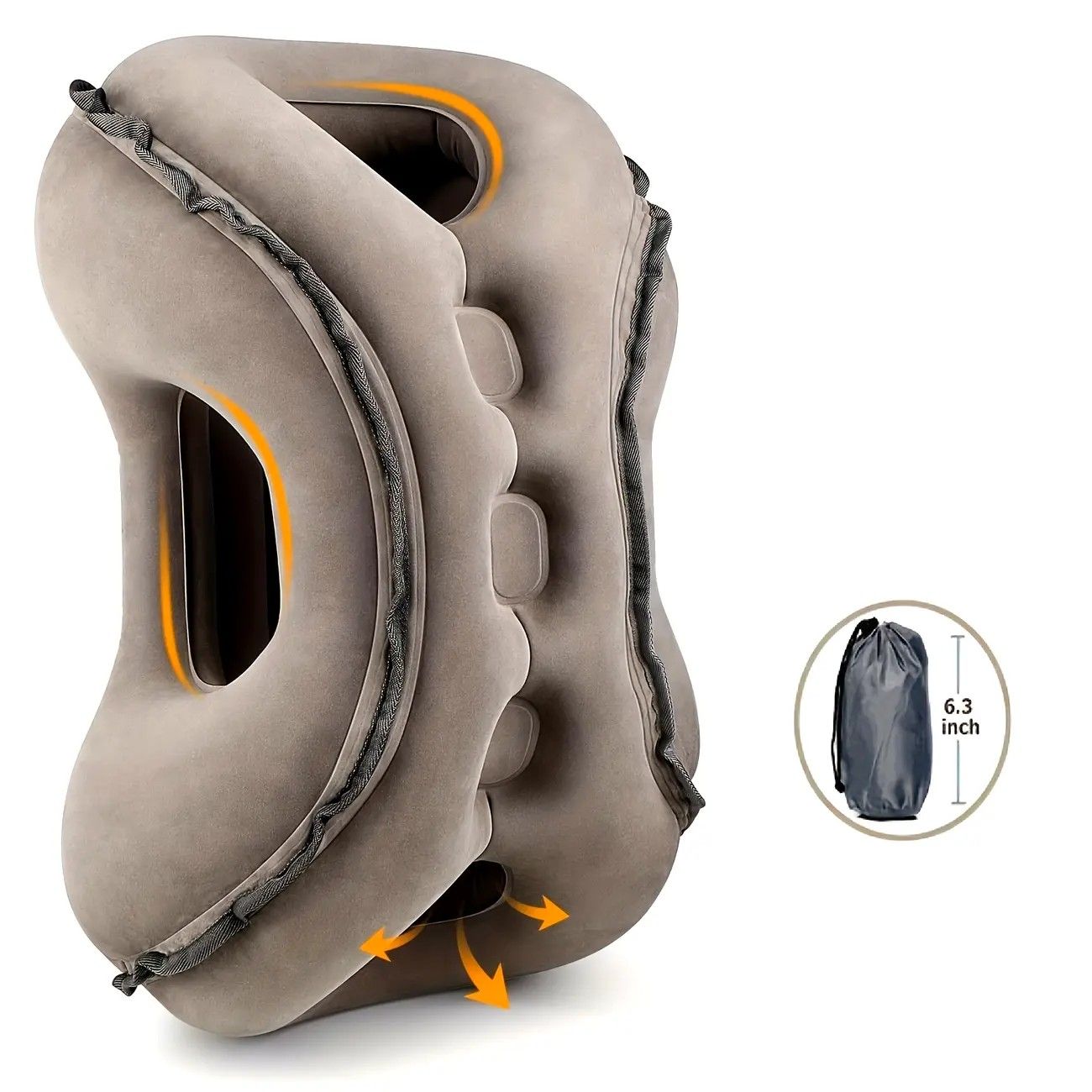 Inflatable Travel Pillow | Multi-Scene Ergonomic Design, 3-Second Inflate/Deflate, Relieves Travel Fatigue.BLUE