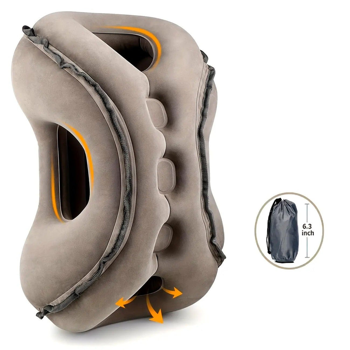 Inflatable Travel Pillow | Multi-Scene Ergonomic Design, 3-Second Inflate/Deflate, Relieves Travel Fatigue.BLUE