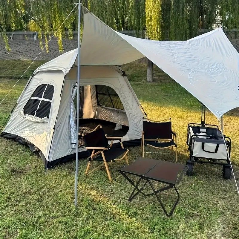 Portable Folding Camping Table Iron Outdoor Picnic Beach BBQ Tailgate Hiking with Storage Bag（BLACK)