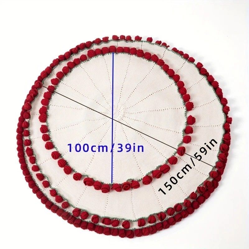 A rose bouquet multifunctional blanket, perfect for all seasons, ideal as an office nap blanket or air-conditioning cover. A timeless romantic gift for your girlfriend on holidays or birthdays. Everlasting romance.(Diameter: 100 cm / 39 in.Yellow on white